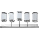 Kensingtson Townhouse 5 Light Silver Candle Holder