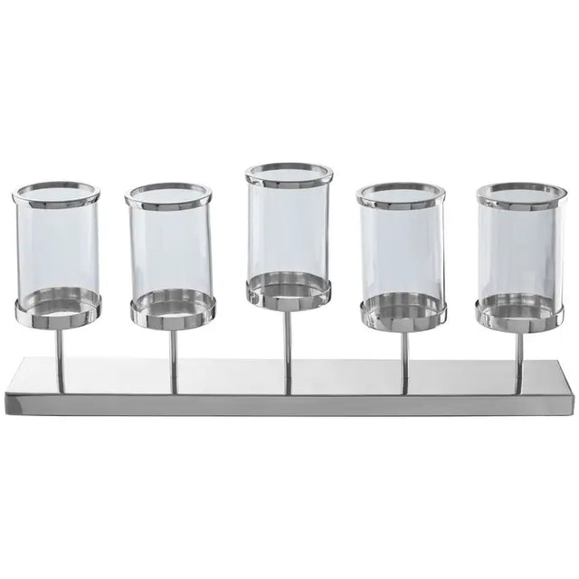 Kensingtson Townhouse 5 Light Silver Candle Holder
