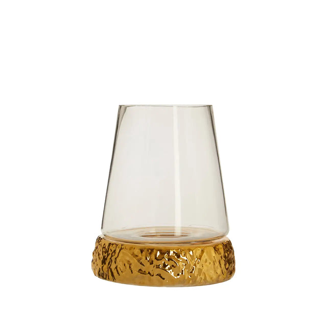 Martele Gold Hurricane Candle Holder - Small