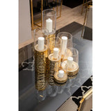 Martele Gold Hurricane Candle Holder - Small