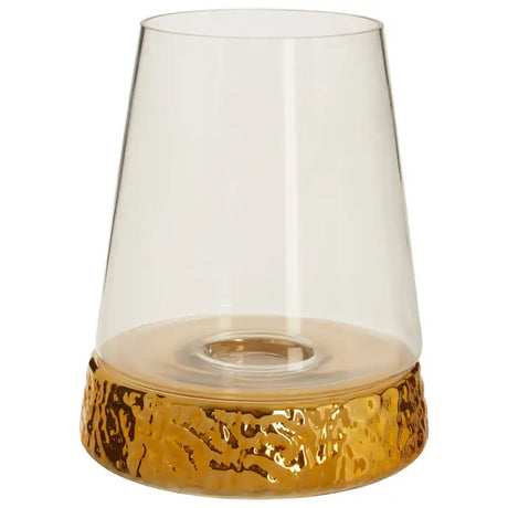 Martele Gold Hurricane Candle Holder - Large