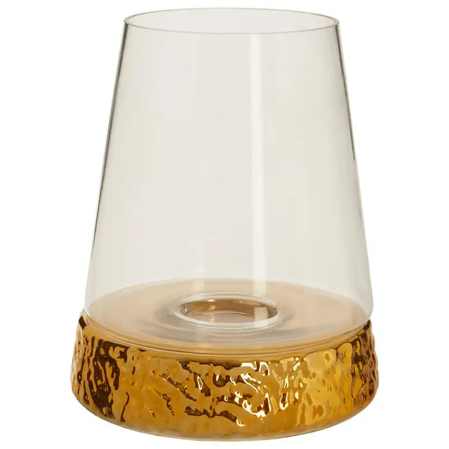 Martele Gold Hurricane Candle Holder - Large