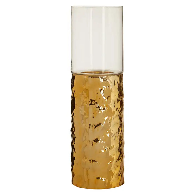 Martele Pilar Gold Candle Holder - Medium