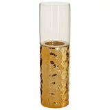 Martele Pilar Gold Candle Holder - Medium