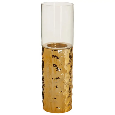 Martele Pilar Gold Candle Holder - Medium