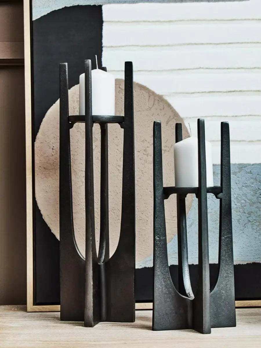 Dante Black Candle Holder Large