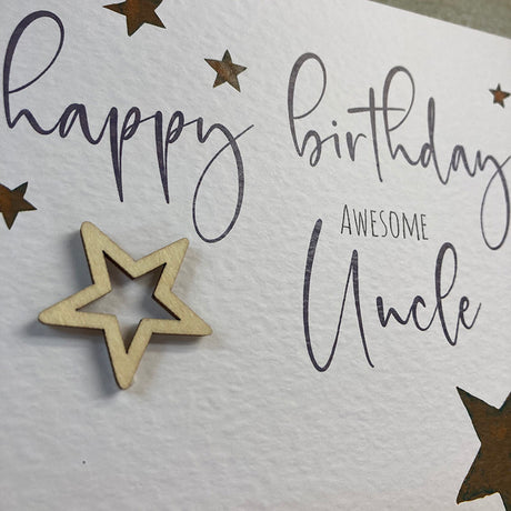 Uncle Star Happy Birthday Card