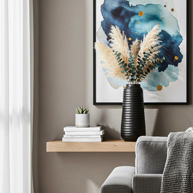 Matte Black Ceramic Vase 35cm