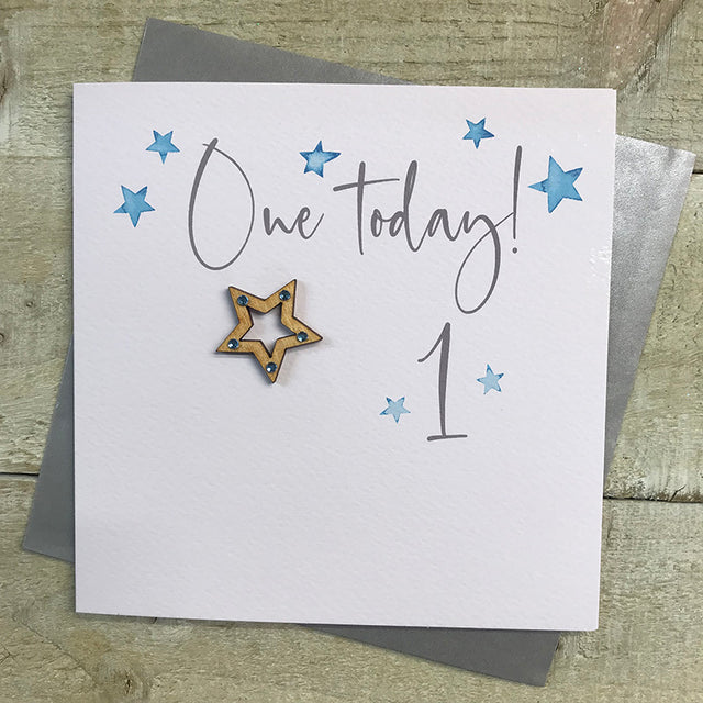 One Today Blue Star Birthday Card