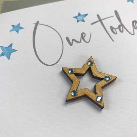 One Today Blue Star Birthday Card