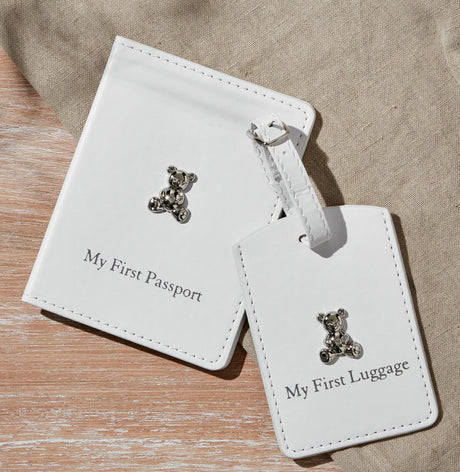 My First Passport & Luggage Tag - White