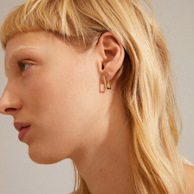 Pilgrim Coby Square Earrings - Gold