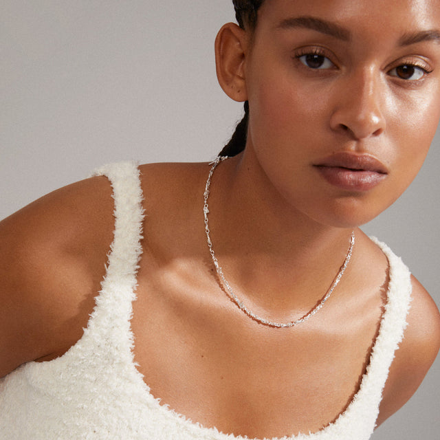 Pilgrim Hallie Organic Necklace - Silver