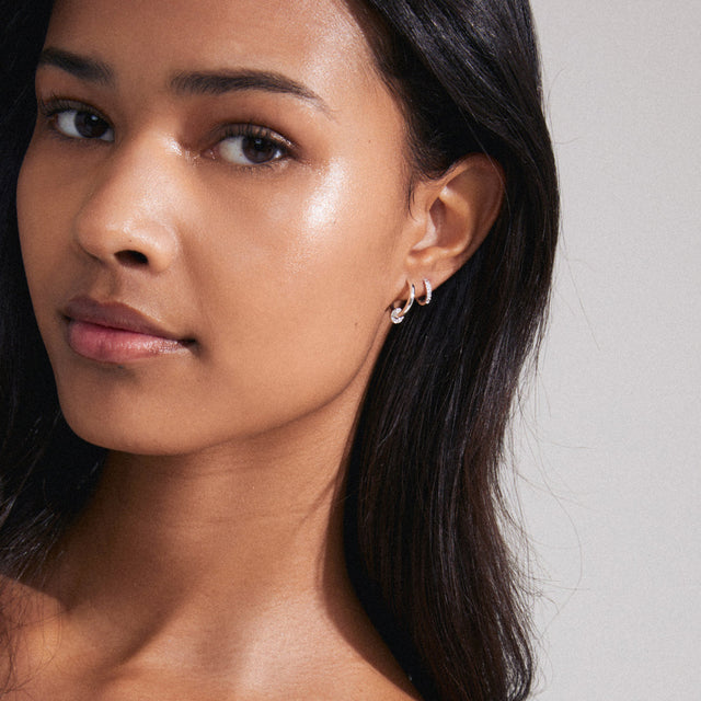 Pilgrim Scottie Set of 2 Hoop Earrings - Silver