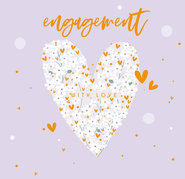 Engagement Card - Floral Heart