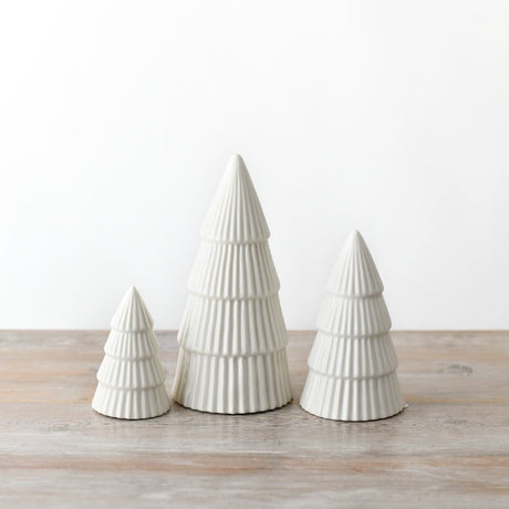 Glazed White Tree 8cm