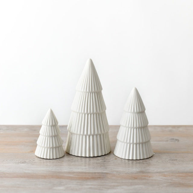 Glazed White Tree 8cm