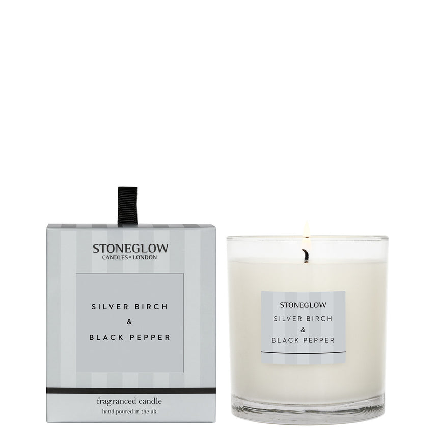 Stoneglow Silver Birch & Black Pepper Candle