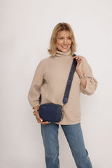 Alice Wheeler Navy Mini Soho Crossbody Bag
