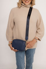 Alice Wheeler Navy Mini Soho Crossbody Bag