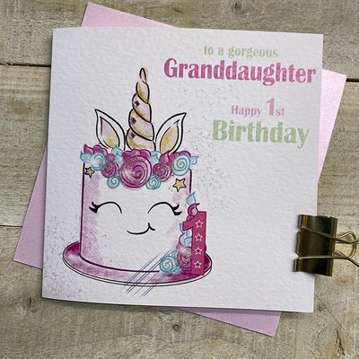 Gorgeous Granddaughter 1st Birthday Card