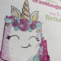 Gorgeous Granddaughter 1st Birthday Card