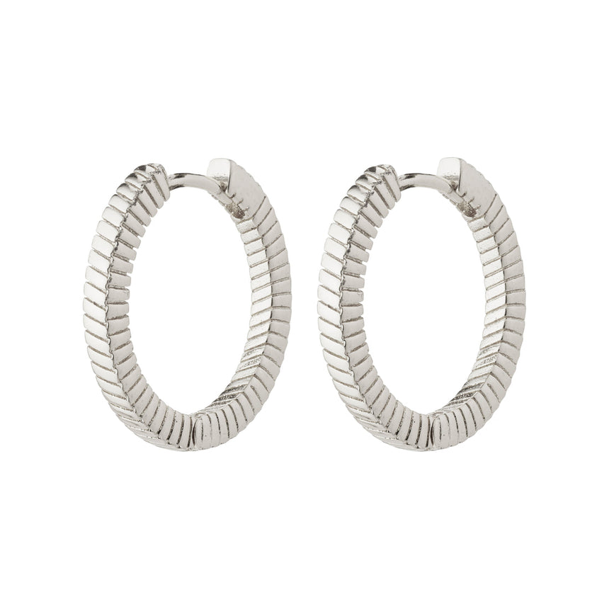 Pilgrim Dominique Hoop Earrings Silver