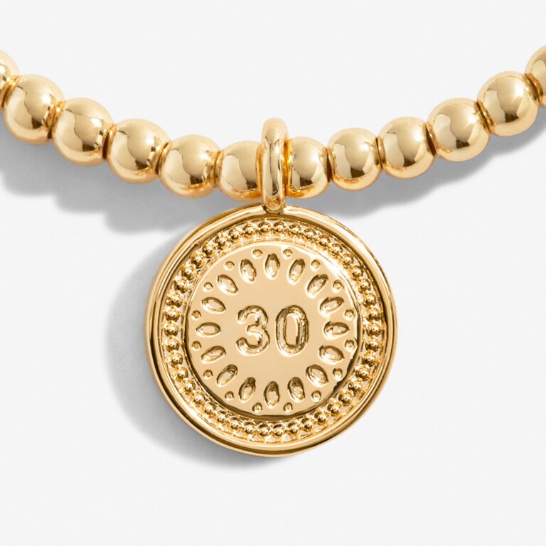 Joma "30th Birthday" Gold Bracelet