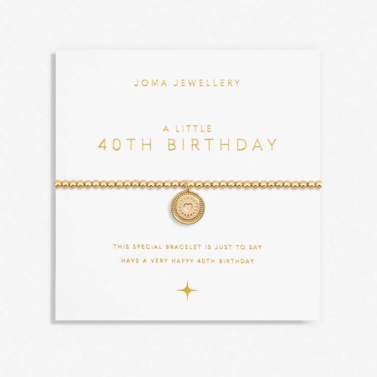 Joma "40th Birthday" Gold Bracelet