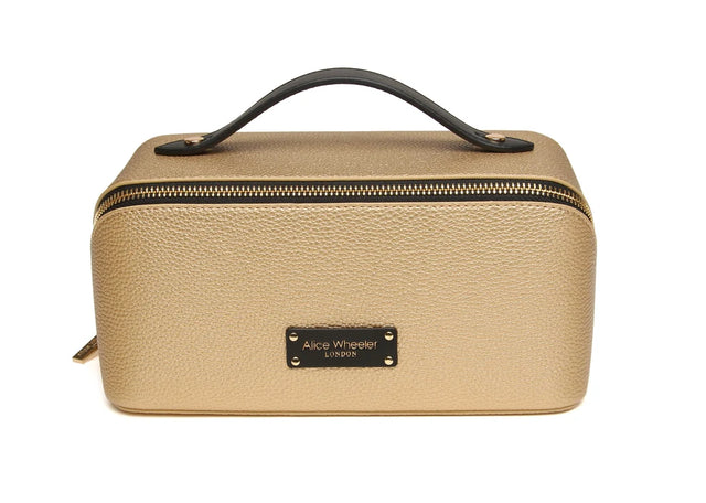 Alice Wheeler Kensington Train Case - Gold Black