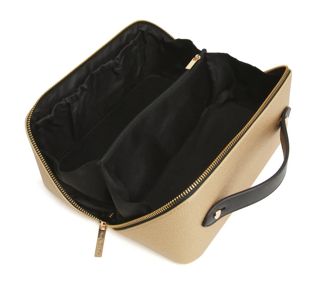 Alice Wheeler Kensington Train Case - Gold Black