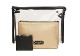 Alice Wheeler 3 Piece Beauty/Makeup Gift Set - Gold Black
