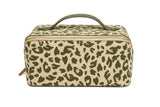 Alice Wheeler Train Case - Olive Leopard