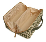 Alice Wheeler Train Case - Olive Leopard