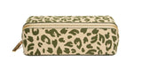 Alice Wheeler Small Train Case - Olive Leopard