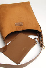 Alice Wheeler Suede Kensington Hobo Bag - Fudge