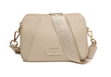 Alice Wheeler Kensington Crossbody Bag Double Zip - Stone
