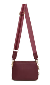 Alice Wheeler Crossbody Bag Dual Double Zip - Berry