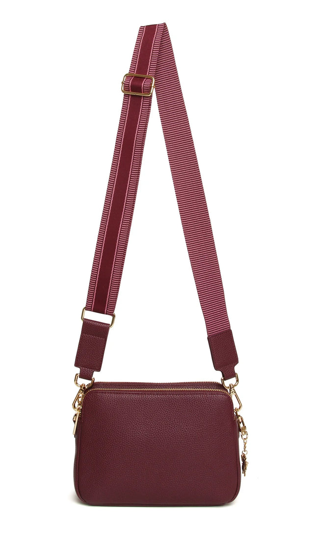 Alice Wheeler Crossbody Bag Dual Double Zip - Berry