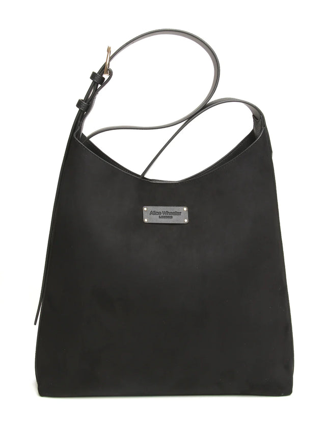 Alice Wheeler Suede Kensington Hobo Bag - Black