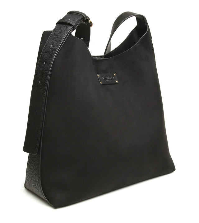 Alice Wheeler Suede Kensington Hobo Bag - Black