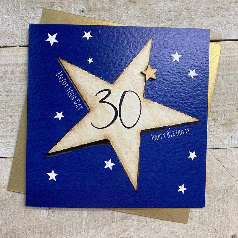 White Cotton Male 30th Birthday Card