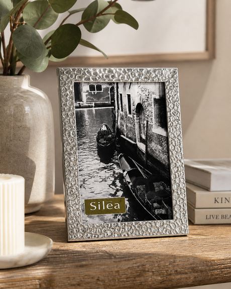 Silver Hammered Frame 4X6