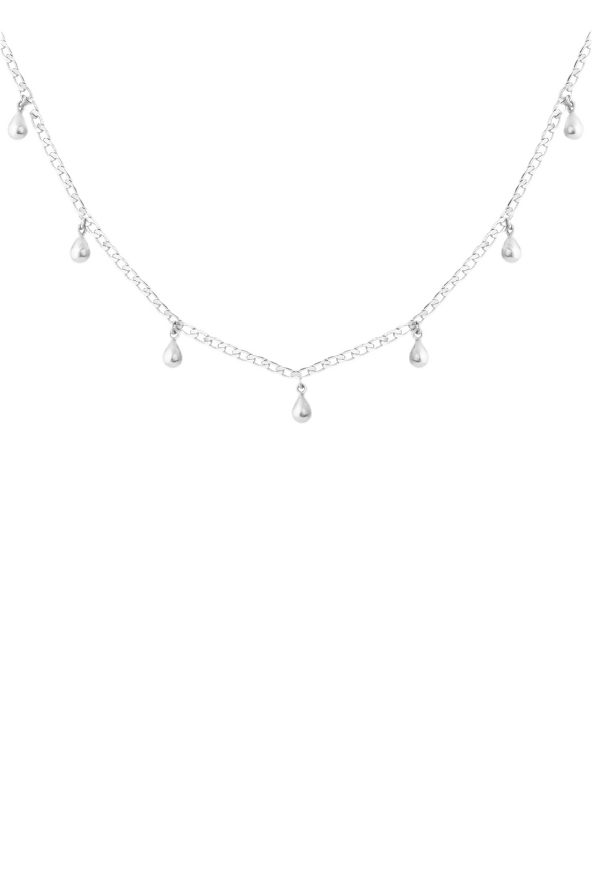 Tutti Teardrop Necklace Silver