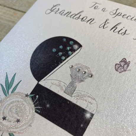 Grandson & Fiancee Engagement Card - Large