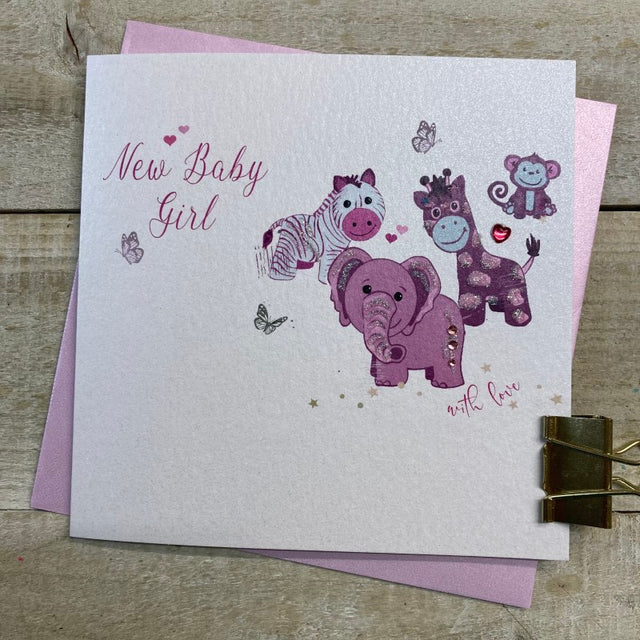 New Baby Girl - Pink Animals