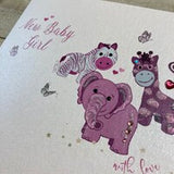 New Baby Girl - Pink Animals