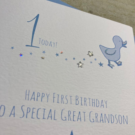 Great Grandson One Today Duck Birthday Card