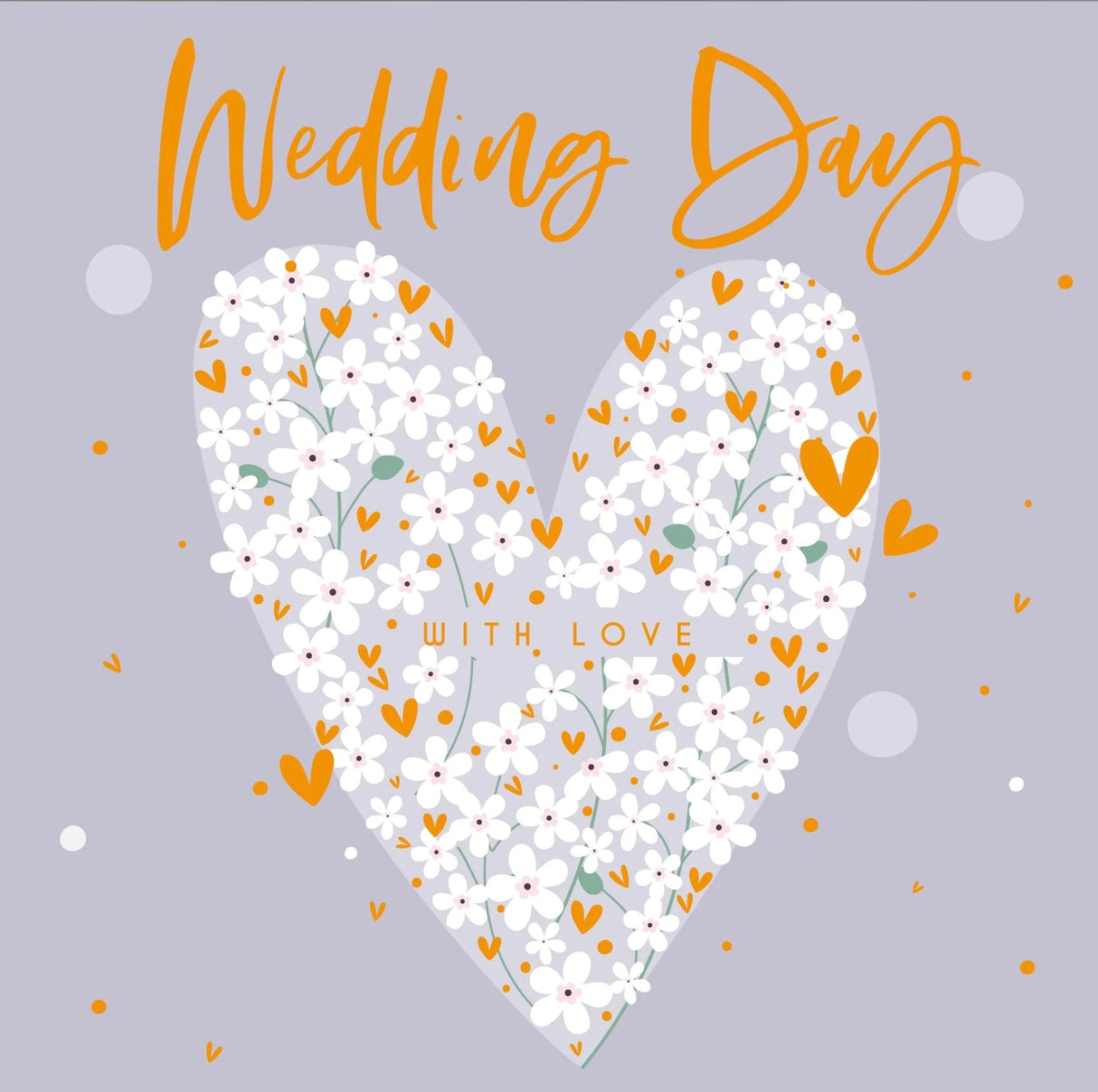 Wedding Day Card - Floral Heart