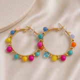 Multi Coloured Hoop Earrings
